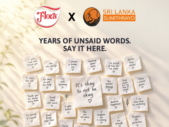 Flora Tissues and Sri Lanka Sumithrayo Launch ‘Wall of Unspoken Words’ in Colombo