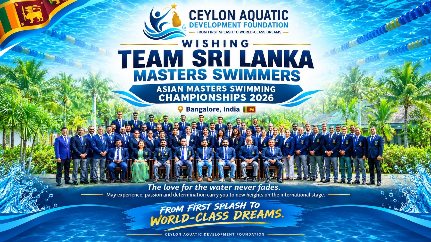 Team Sri Lanka Ready for Asian Masters Swimming Championships in Bangalore