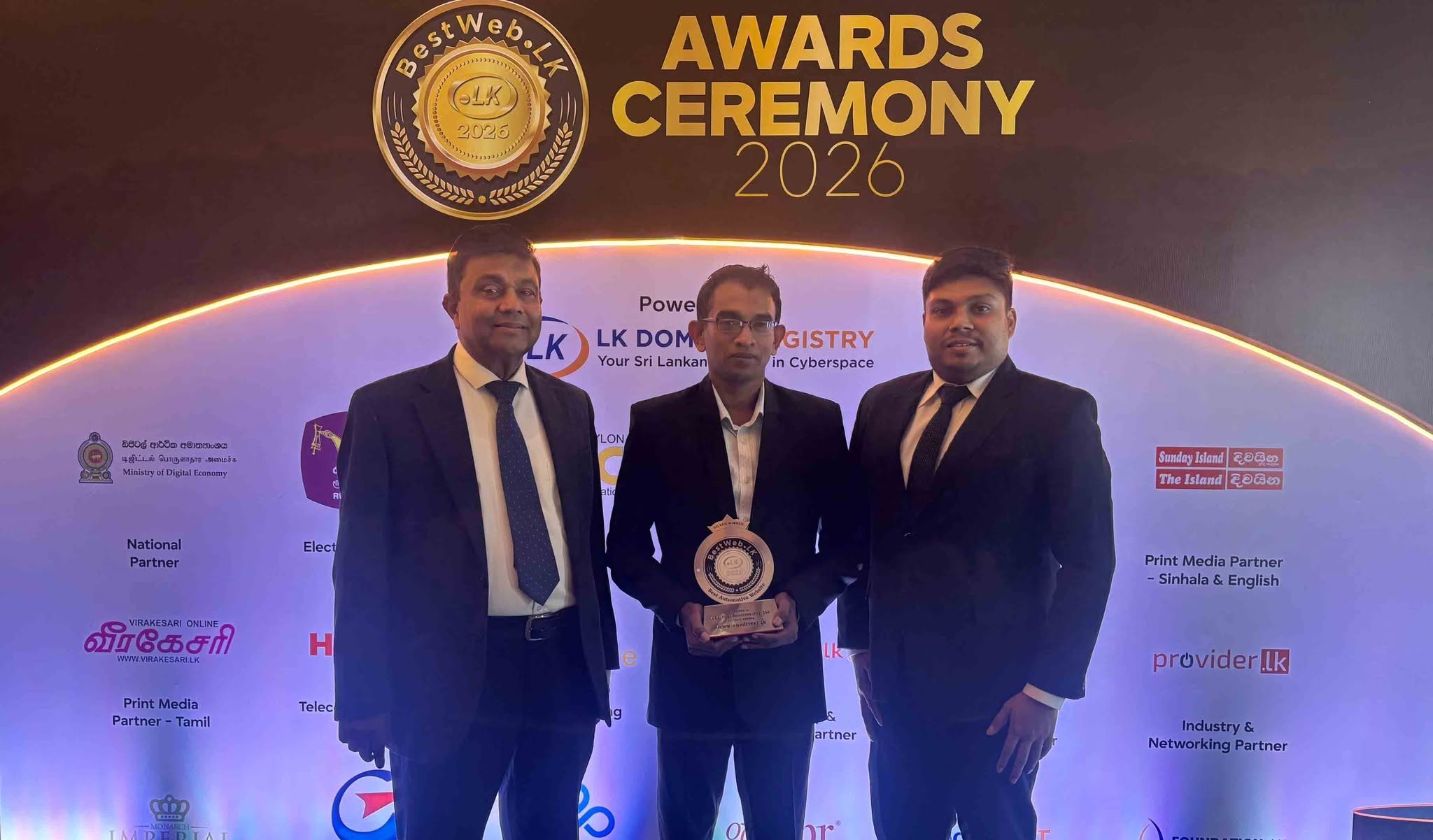 OneDriver.lk Wins Silver at BestWeb.LK 2026 Awards for Best Automotive Website