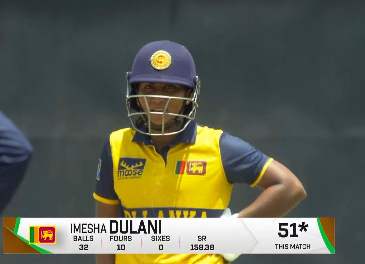 Imesha Dulani Creates History as Second Sri Lankan Woman to Score T20I Century