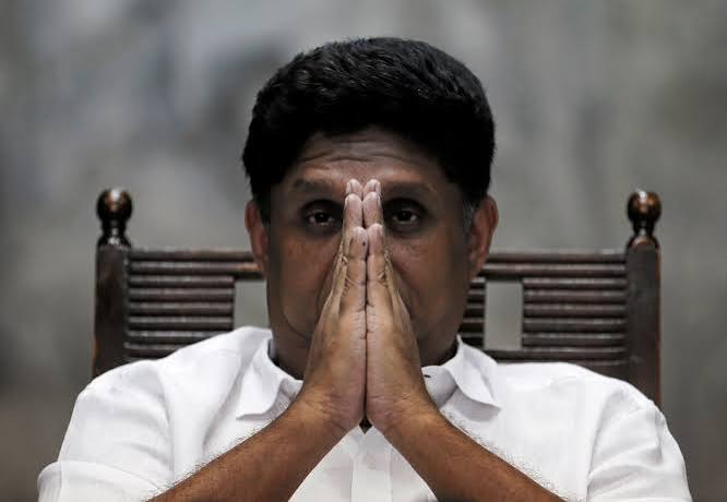 Protest Held Outside Opposition Leader’s Office Calling for Sajith Premadasa’s Resignation