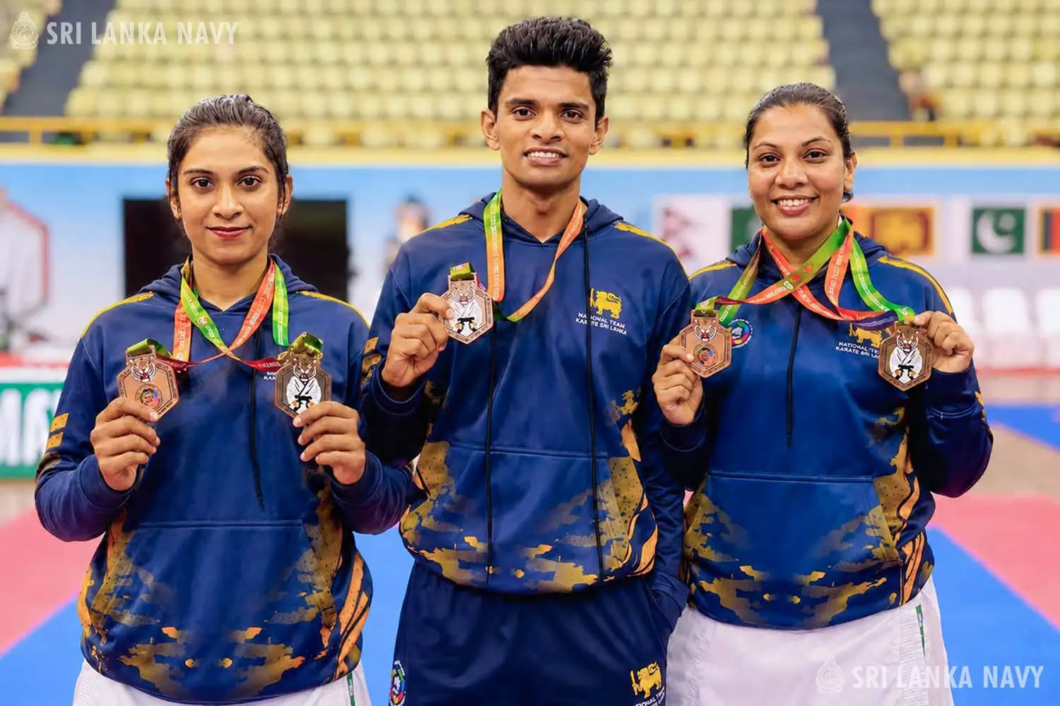 Sri Lanka Navy Athletes Win Five Bronze Medals at South Asian Karate Championship 2026