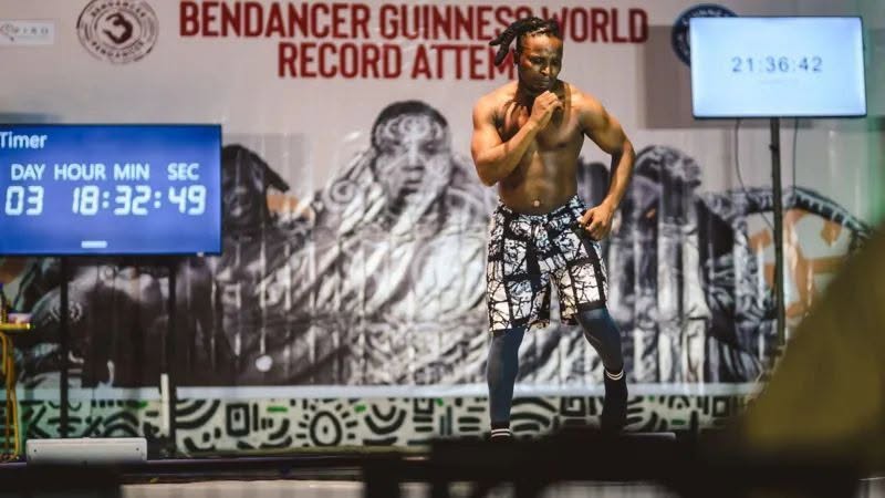 Nigerian attempts to break world record by dancing non-stop for seven days