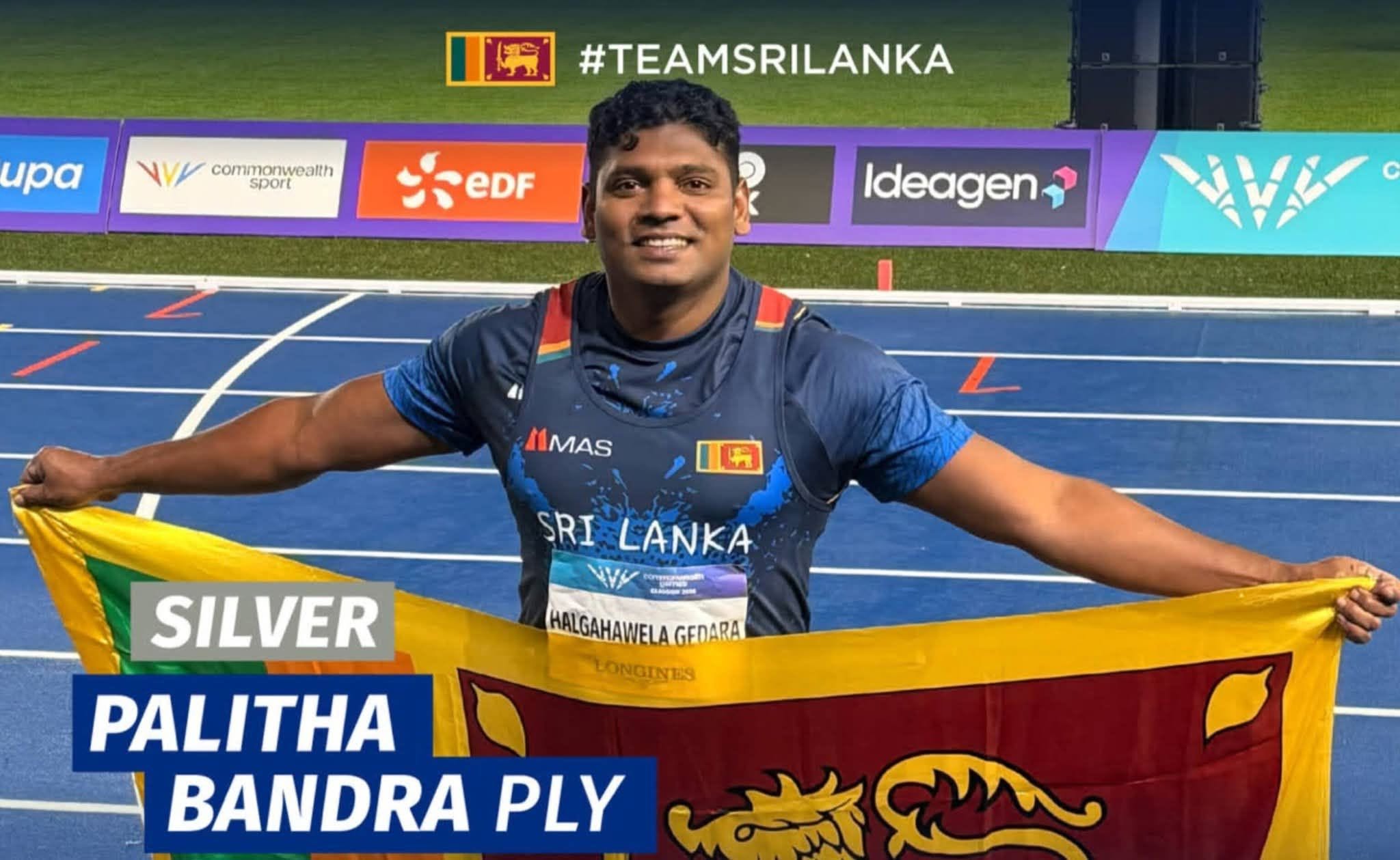 Palitha Bandara Wins Silver with Personal Best, Secures Sri Lanka’s First Medal at Glasgow 2026