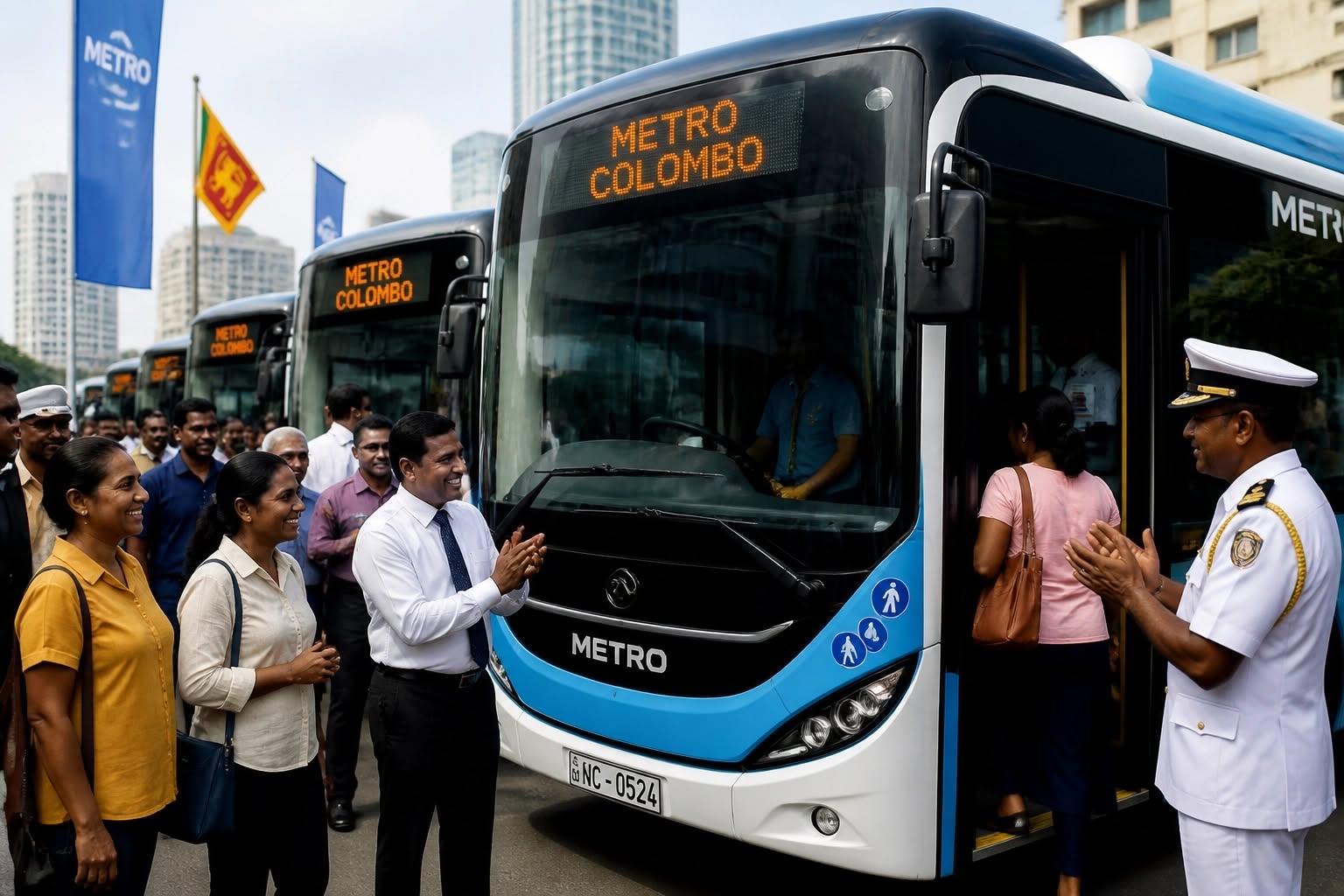 Sri Lanka Unveils New Era in Public Transport with Arrival of Modern Metro Buses
