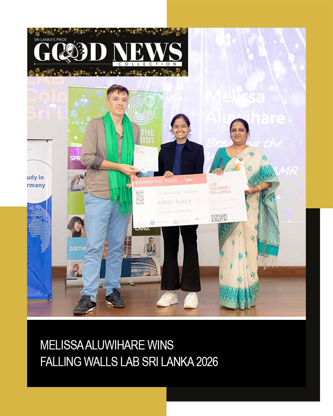 Melissa Aluwihare Wins Falling Walls Lab Sri Lanka 2026, Set to Represent Nation in Berlin