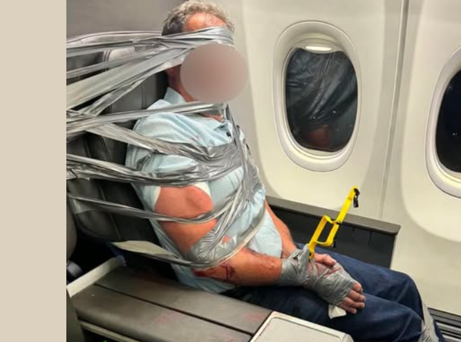 American Airlines passenger duct-taped to seat after allegedly hurling abuse onboard flight to New Jersey