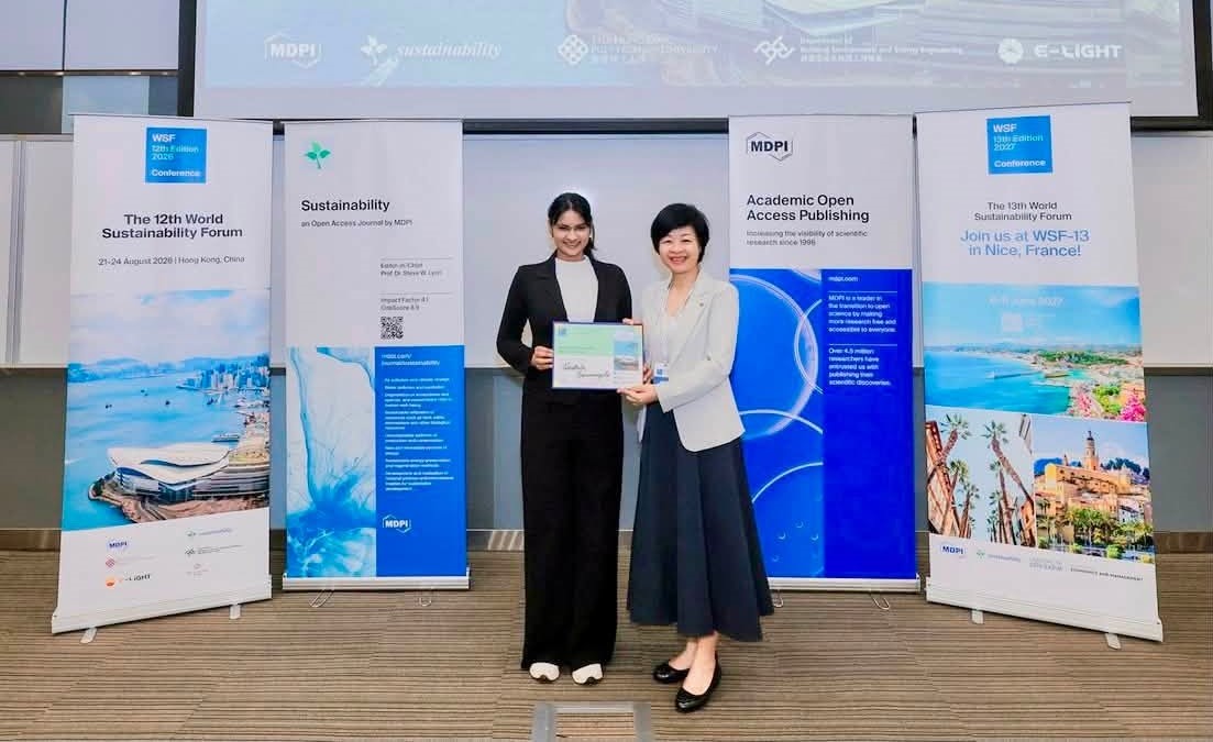 Sri Lankan Researcher Wins Best Thesis Award at World Sustainability Forum
