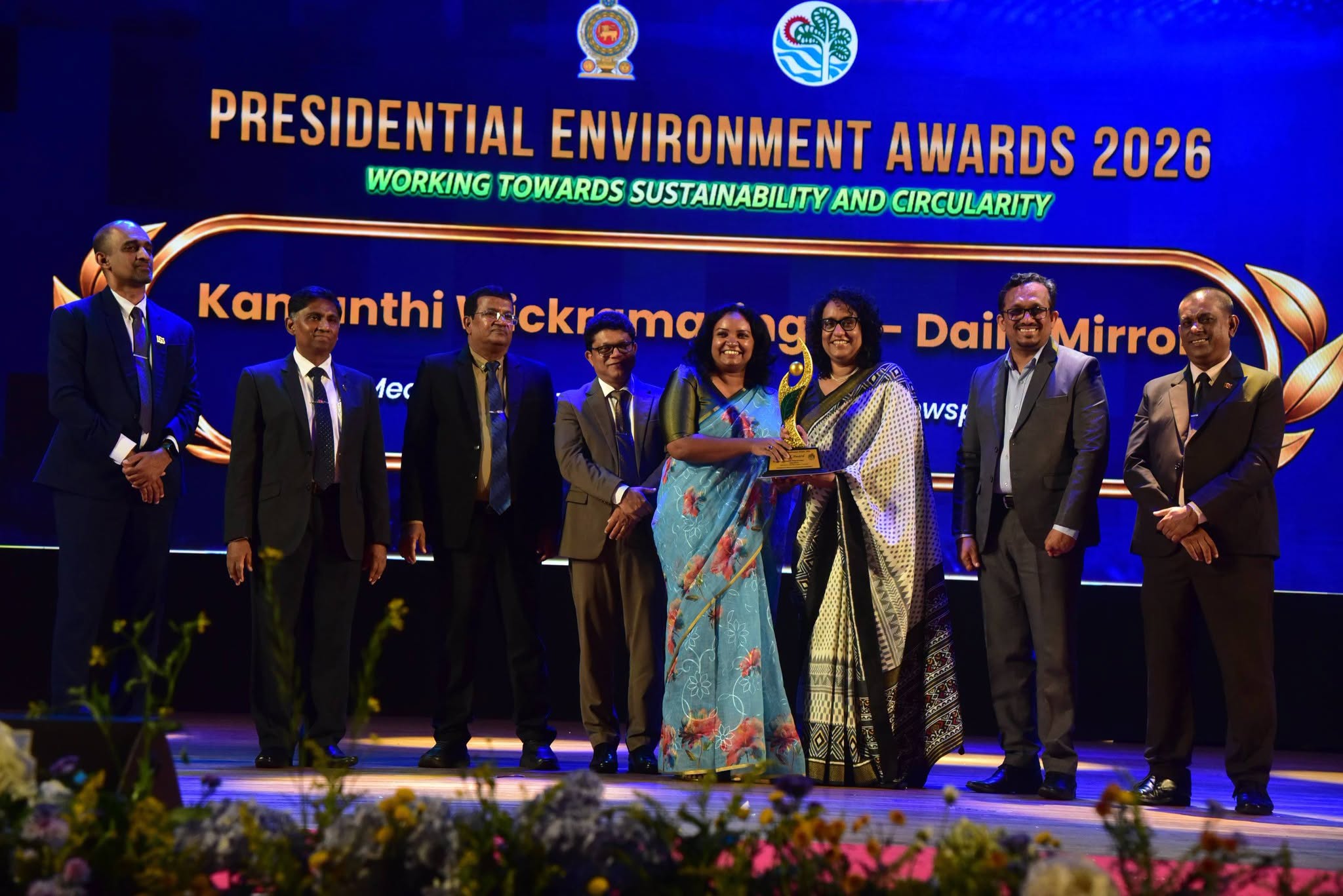 Kamanthi Wickramasinghe Wins Gold for Environmental Reporting at Presidential Environment Awards