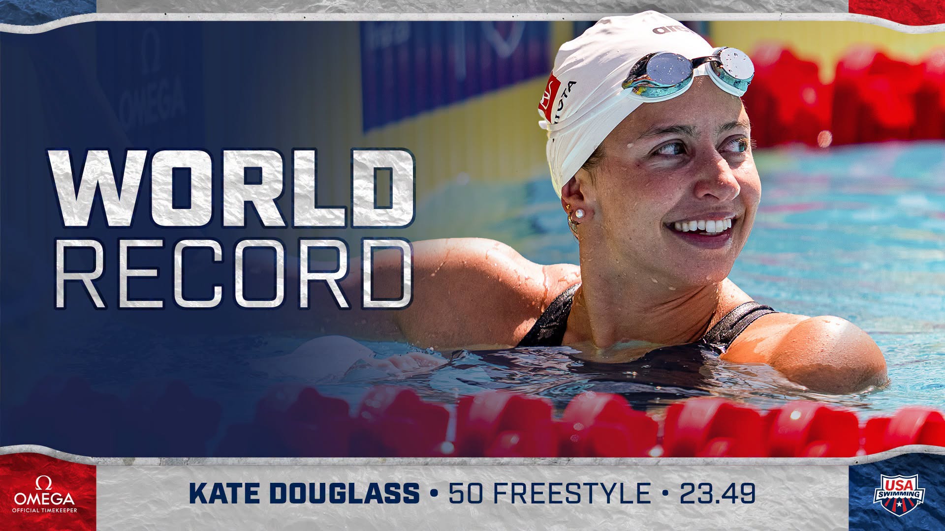 Kate Douglass Sets New Women’s 50m Freestyle World Record