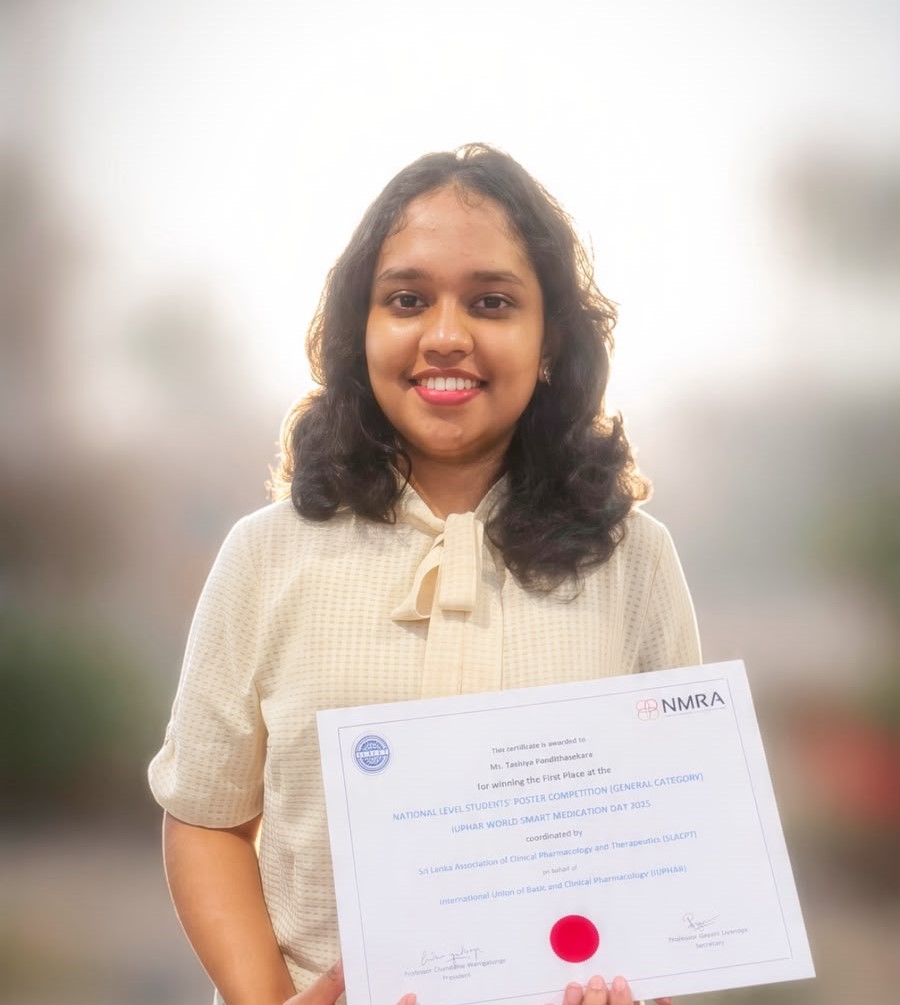 R. T. Pandithasekara Wins National Clinical Pharmacology Poster Competition