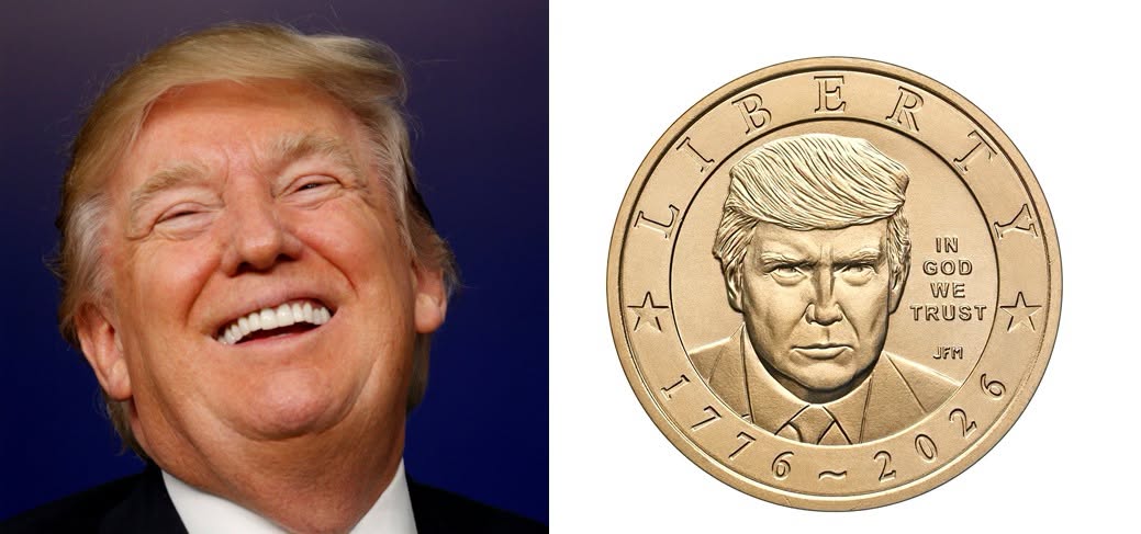 US Treasury issues $1 coin with Trump's face on it