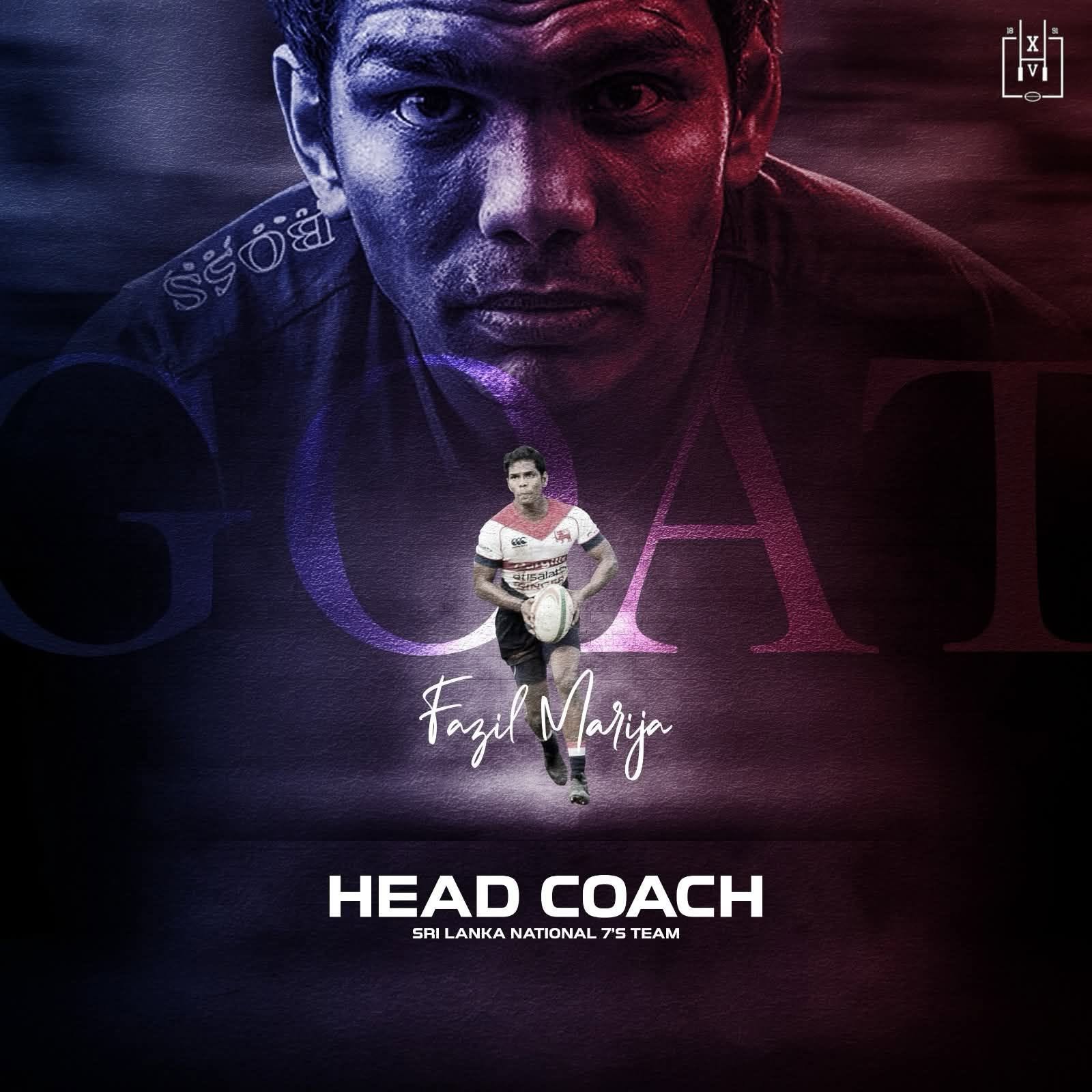 Fazil Marija Appointed Sri Lanka Men’s Sevens Head Coach