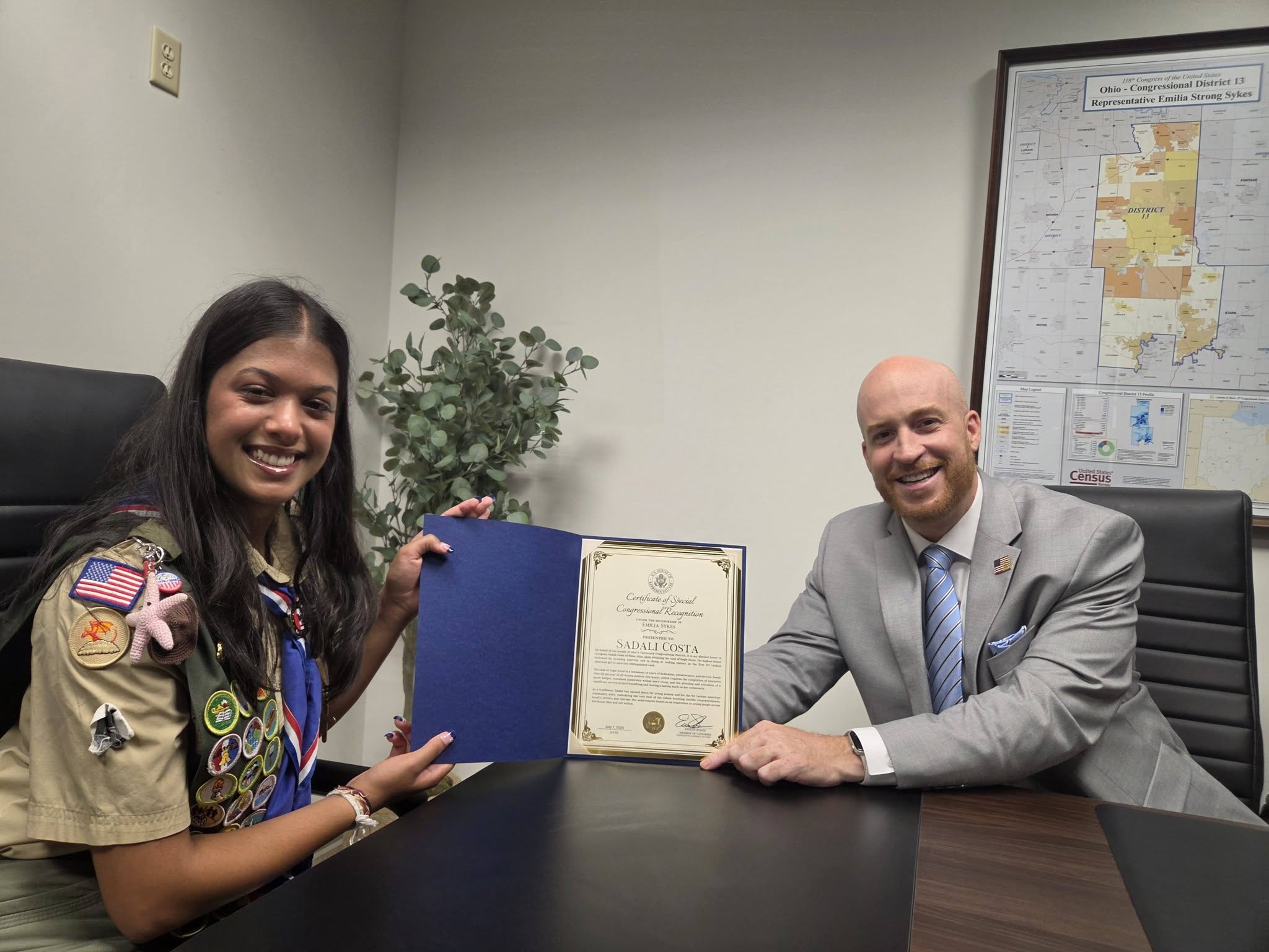 Sadali Costa Makes History as First Sri Lankan-American Female Eagle Scout