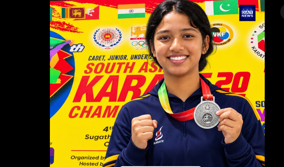 Nethuki Dulansa Wins Silver at South Asian Karate Championship in Dhaka