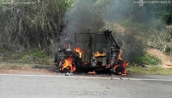 Three-Wheeler Destroyed by Fire Near Thummulla Junction After Refuelling