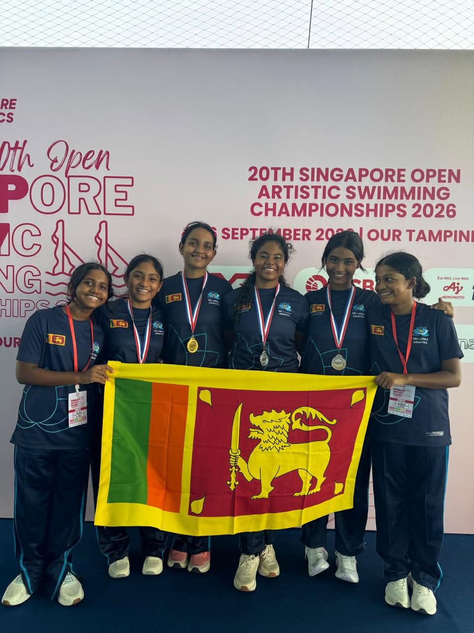 Visakha Vidyalaya Artistic Swimming Team Shines at Singapore Open 2026